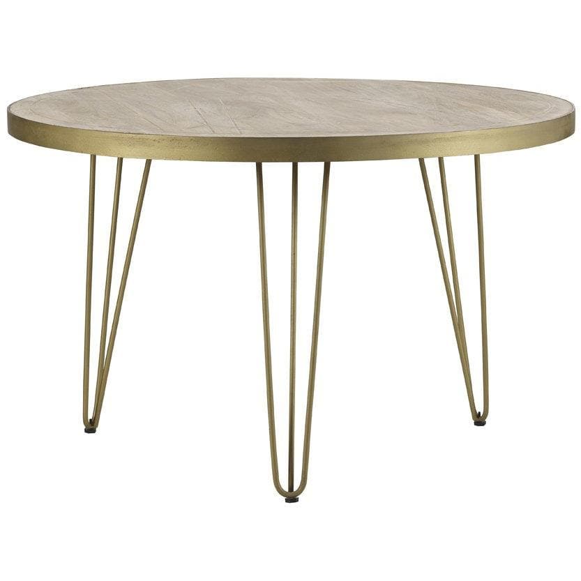Light Gold Round Dining Table