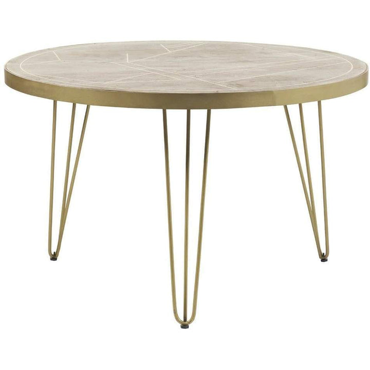 Light Gold Round Dining Table