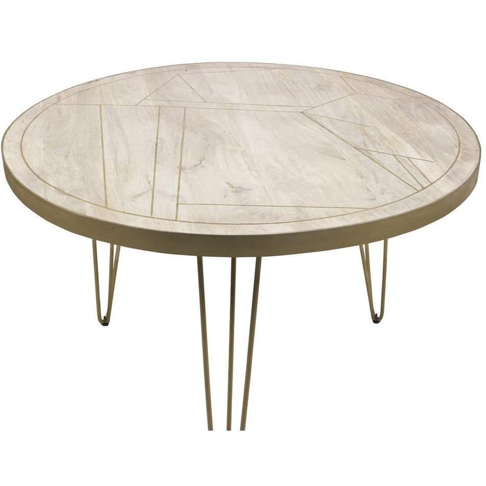 Light Gold Round Dining Table
