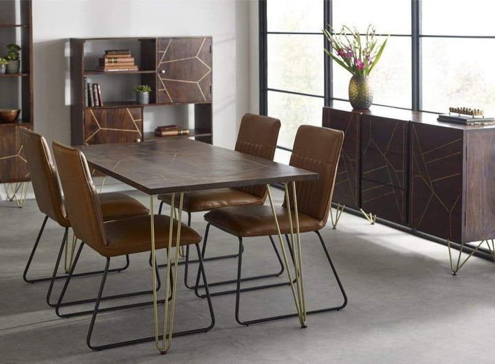Dark Gold Dining Table