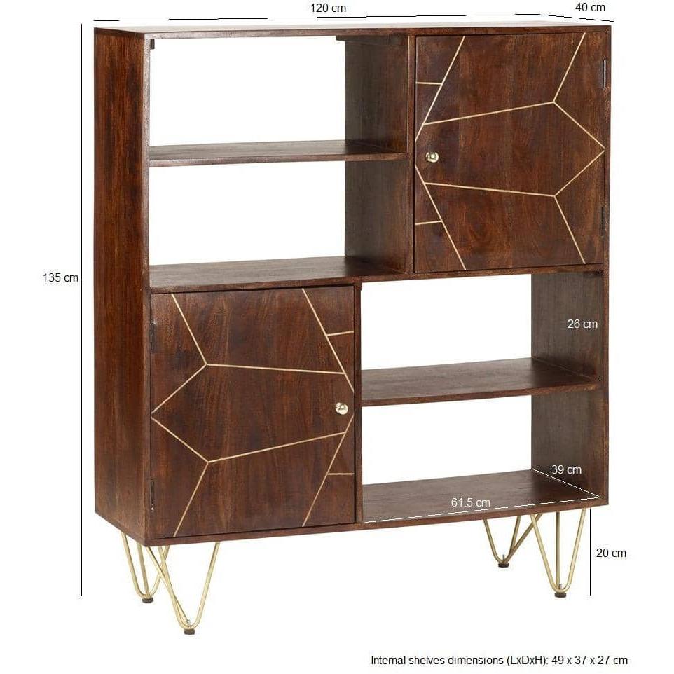 Dark Gold Display Cabinet