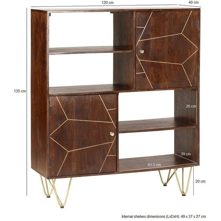 Dark Gold Display Cabinet