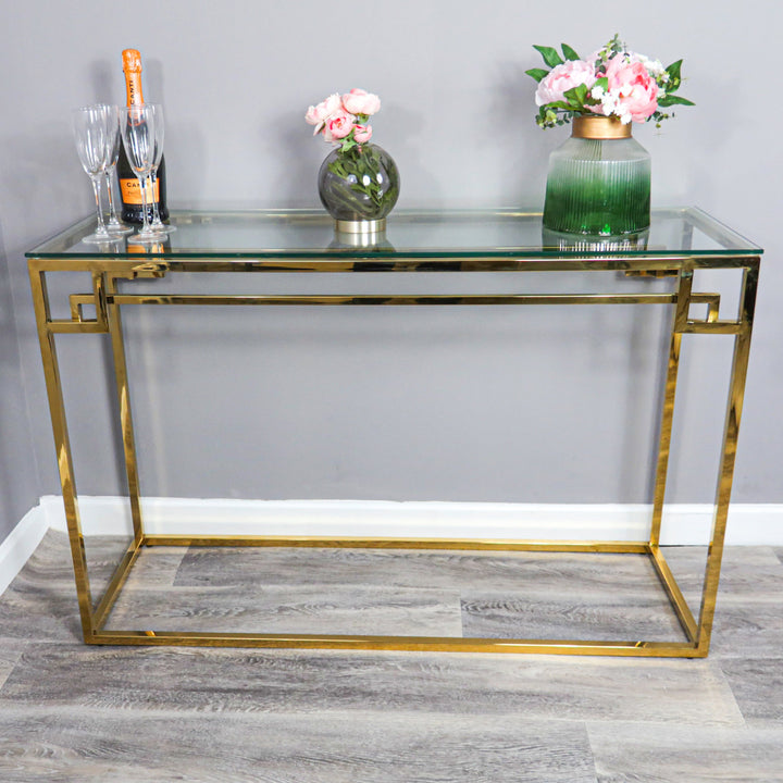 Augusta Gold Console Table