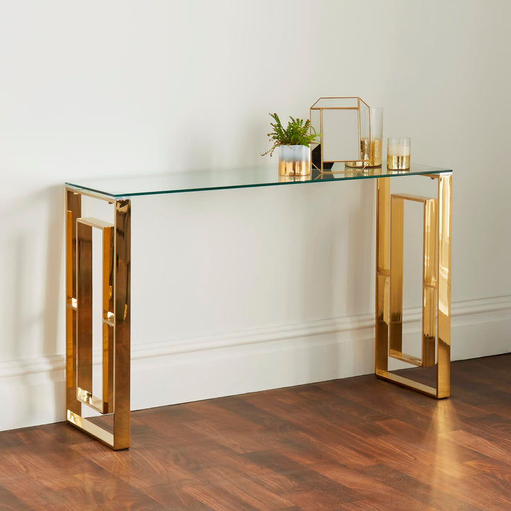 Ewalt Gold Console Table