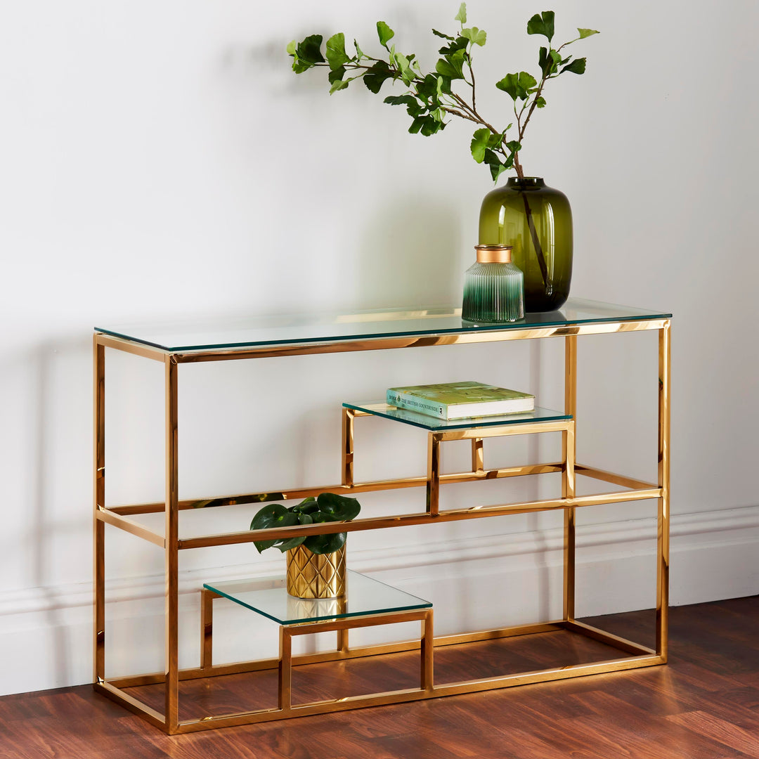 Gold Console Table Elihu