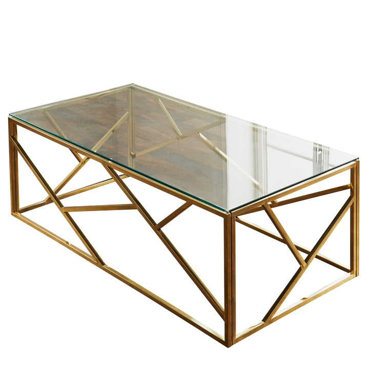 Norval Gold Plated Coffee Table