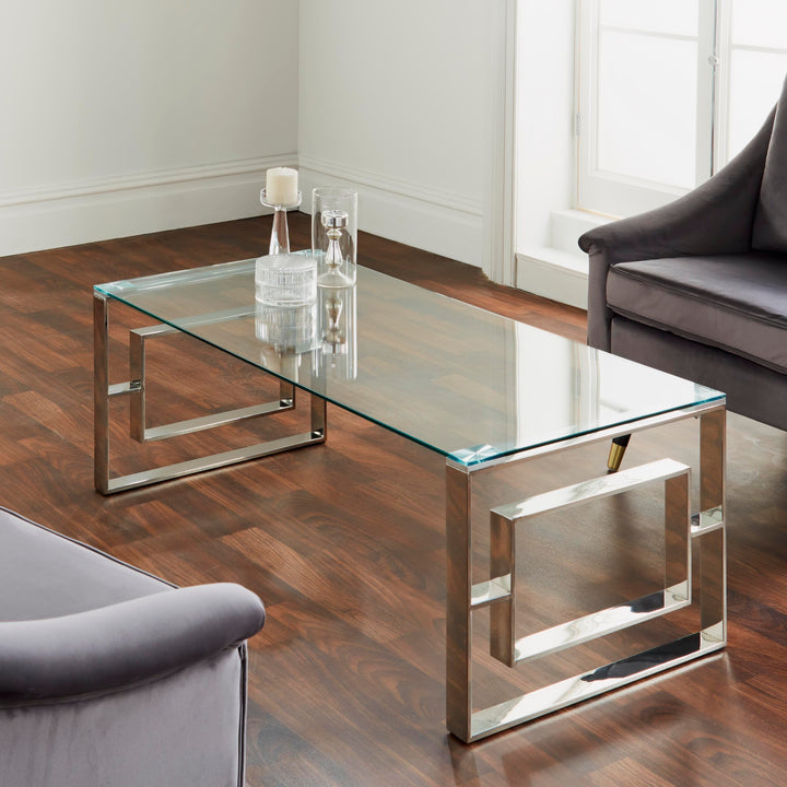 Ewalt Silver Plated Coffee Table