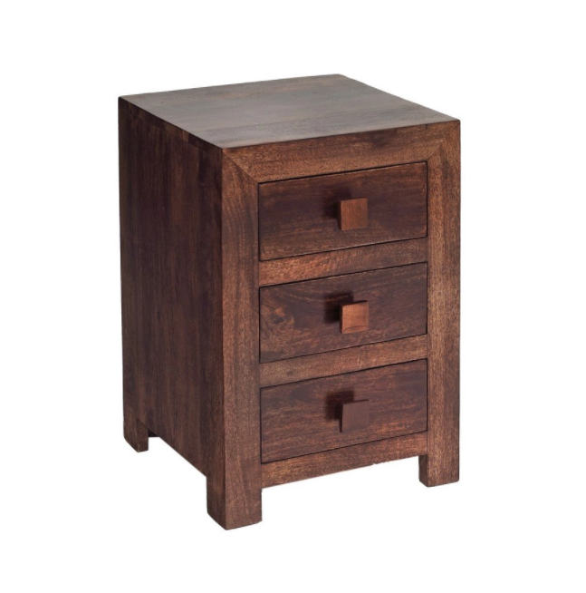 Toko Dark Mango 3 Drawer Bedside