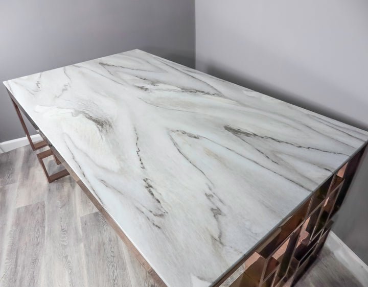 Bellmed Marble Gold Dining Table