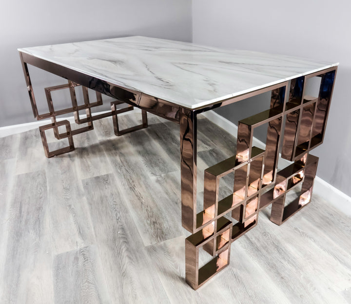 Bellmed Marble Gold Dining Table