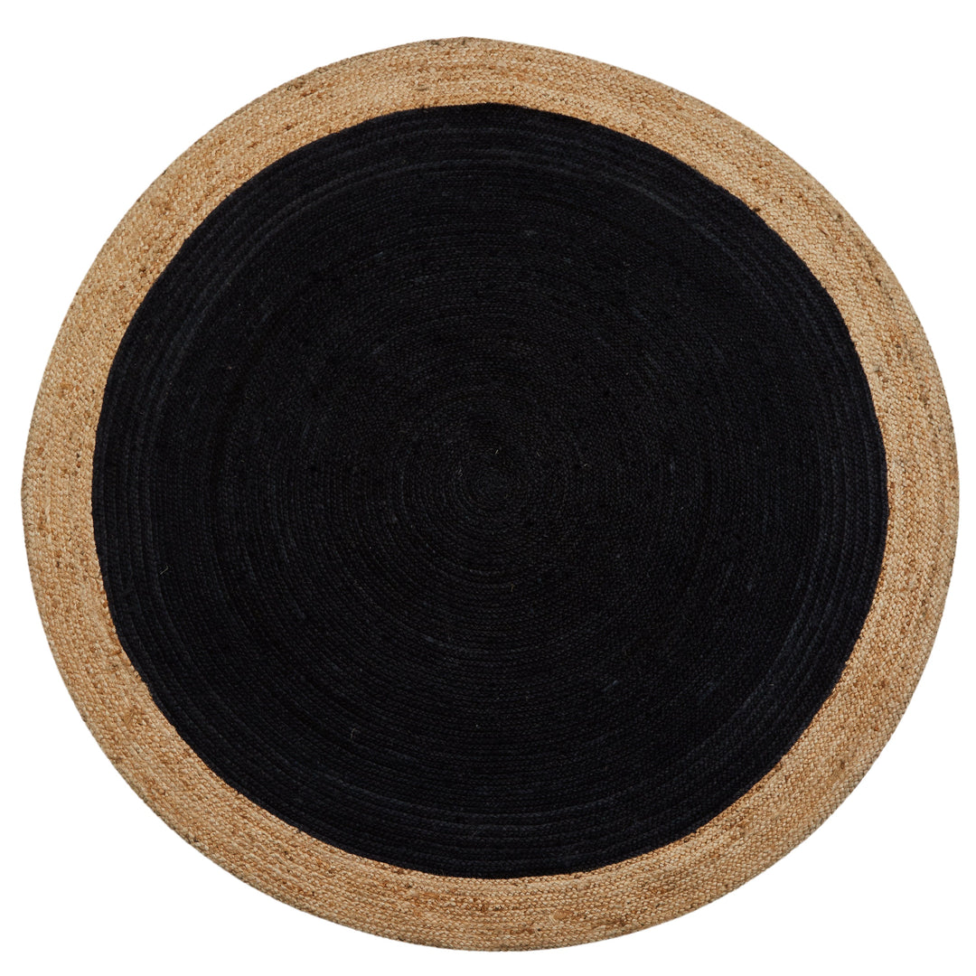 Corum Soft Jute Rug with Charcoal Centre