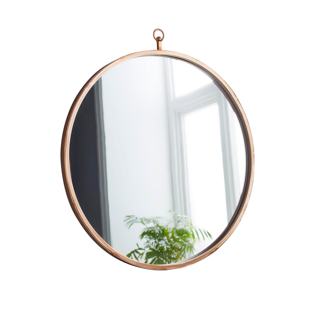 Pink Copper Round Mirror Gerlad