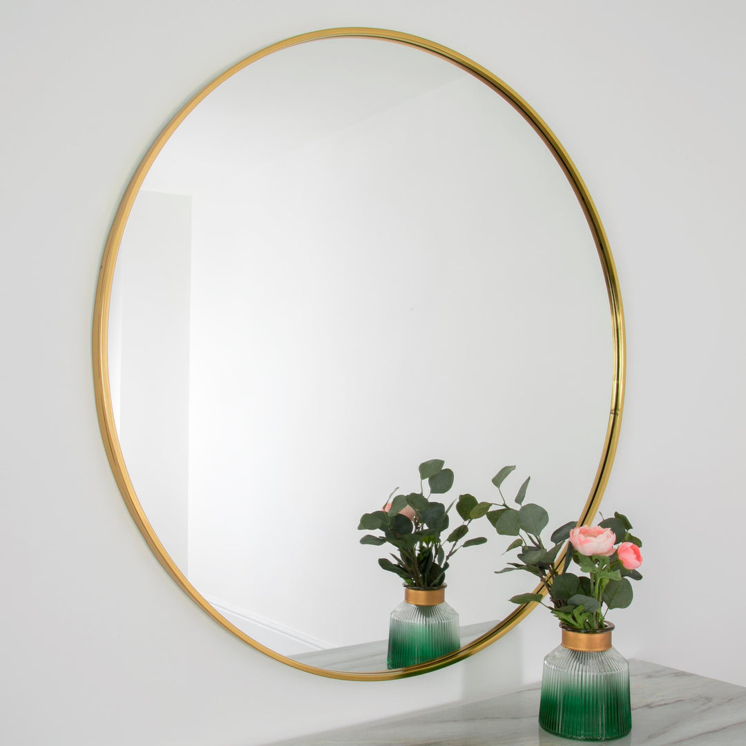 Synd Gold Round Mirror