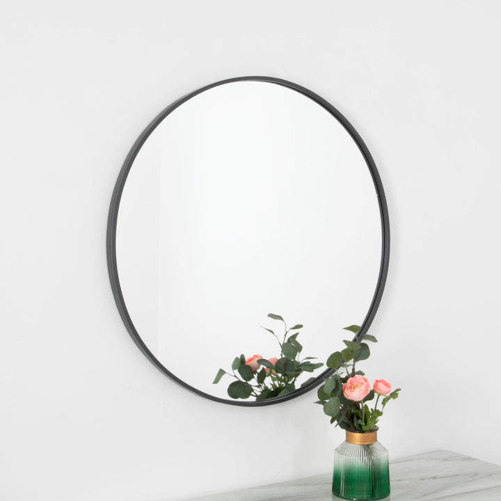 Grey Edgell Round Mirror