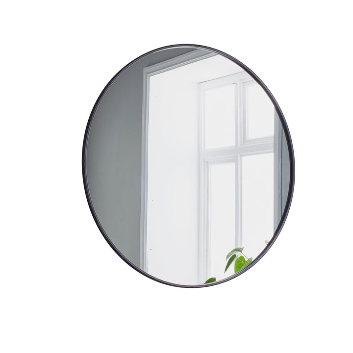 Synd Black Round Mirror