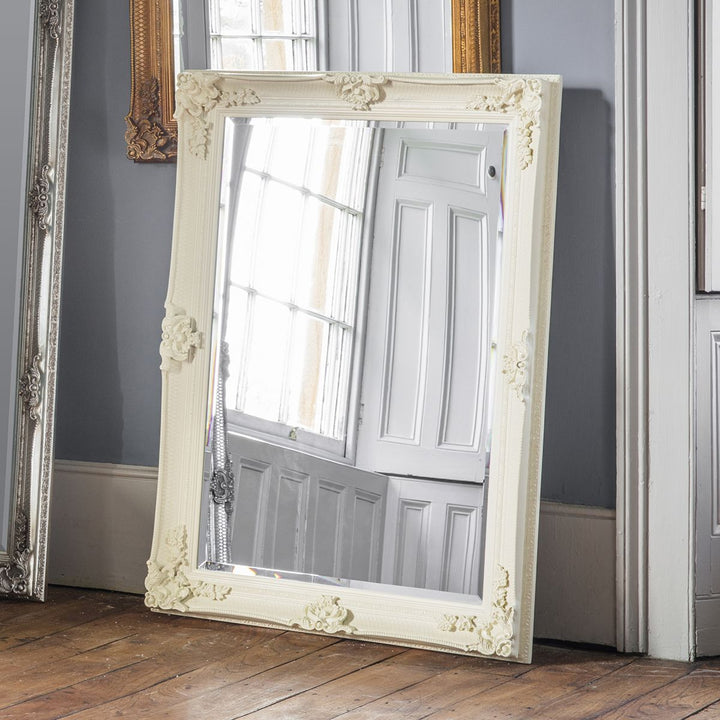 Alauni Rectangle White Frame Mirror