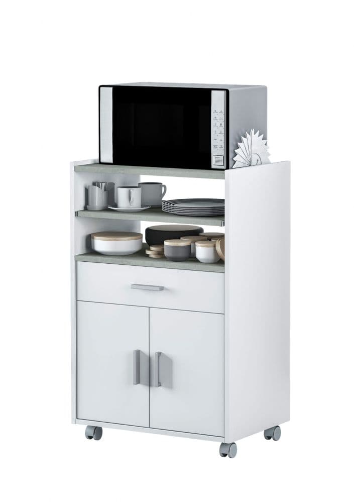 White and Grey Kitchen Trolley Aguila