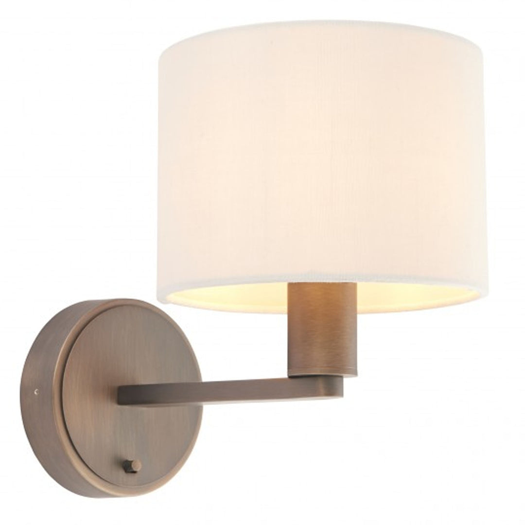 Daley Wall Light Bronze & Marble Faux Silk