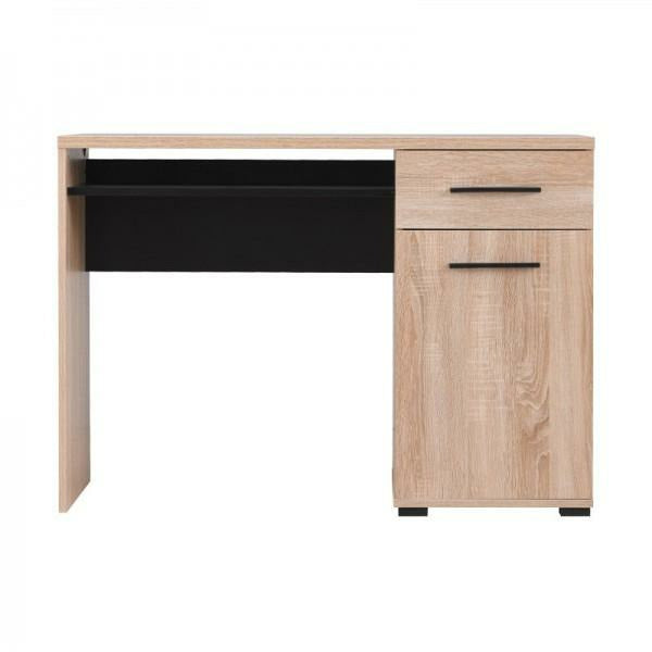 Oak Effect and Black Desk Lene