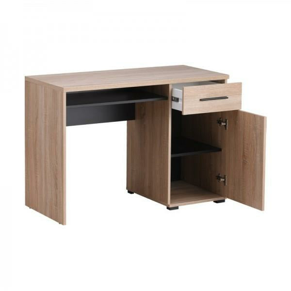 Oak Effect and Black Desk Lene