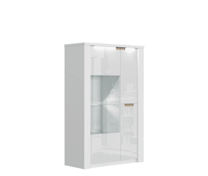 White High Gloss Wide Display Unit Ansel