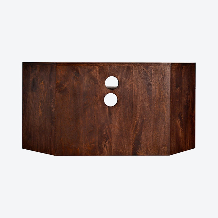 Rocco Corner TV Unit - Dark Mango Wood