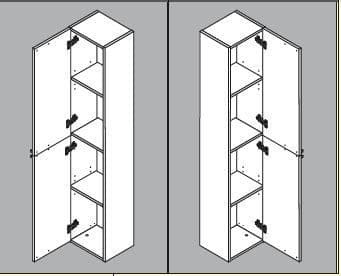 Tall Narrow Bathroom Cupboard White Gloss Rysing