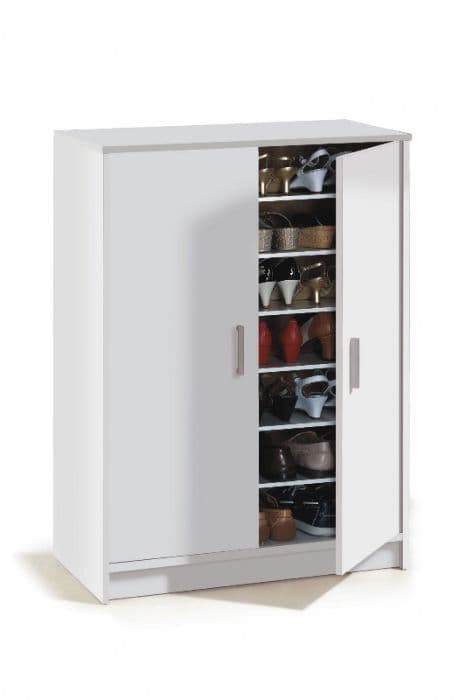 Large 30 Pairs White Shoe Cupboard Carven