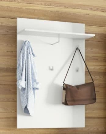 White Gloss Hallway Coat Rack Luan