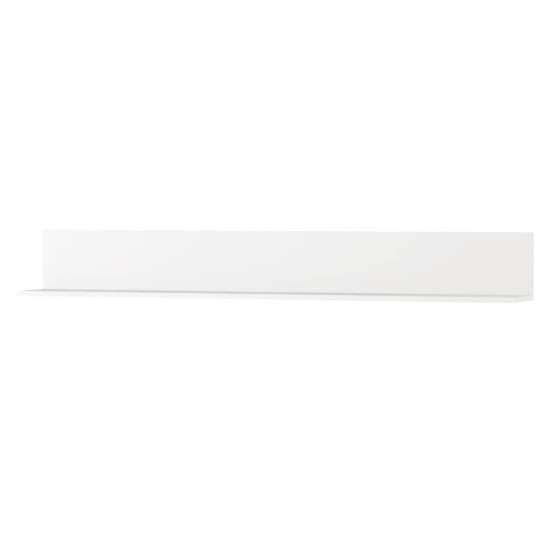 White Gloss Long Floating Wall Shelf Luan