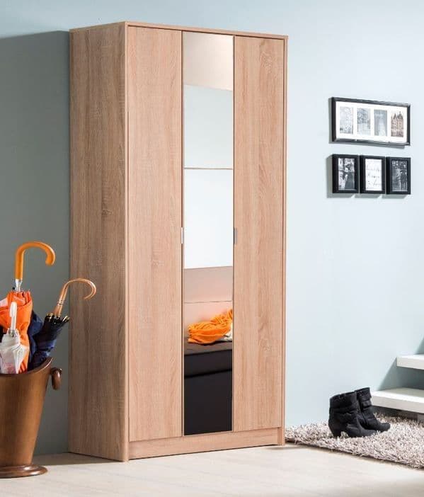 Oak Slim Tall Wardrobe Cubeicals