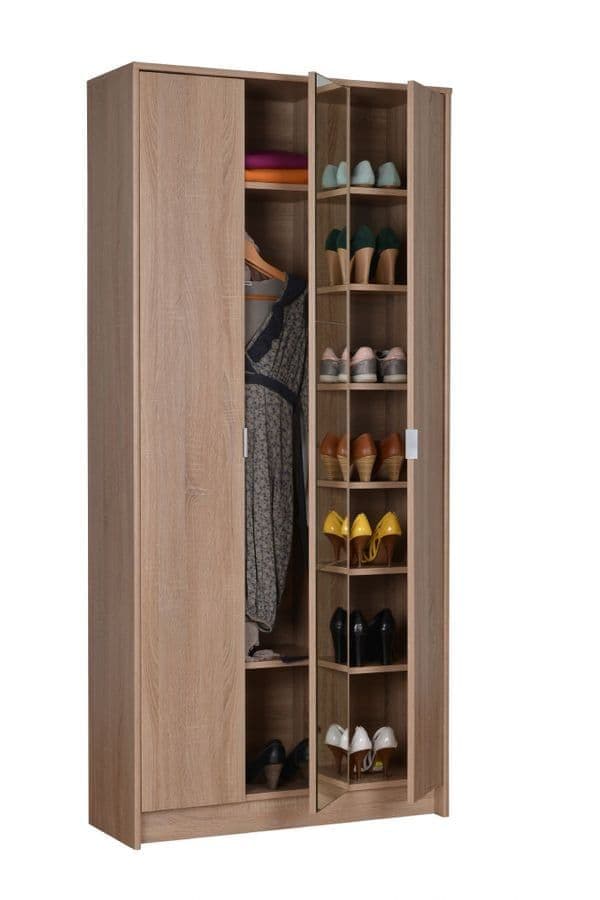 Oak Slim Tall Wardrobe Cubeicals