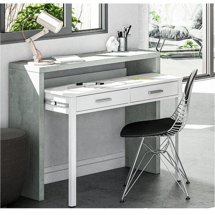 Artic Concrete Grey And White Desk/Dressing Table or Console Table Kelan