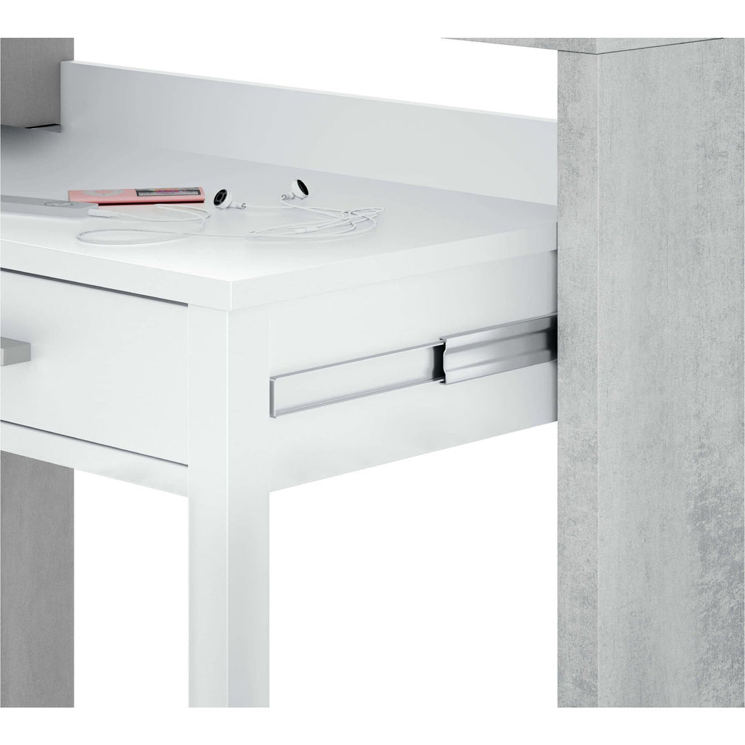 Artic Concrete Grey And White Desk/Dressing Table or Console Table Kelan