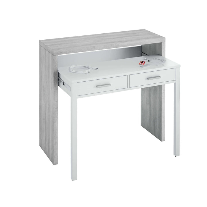 Artic Concrete Grey And White Desk/Dressing Table or Console Table Kelan