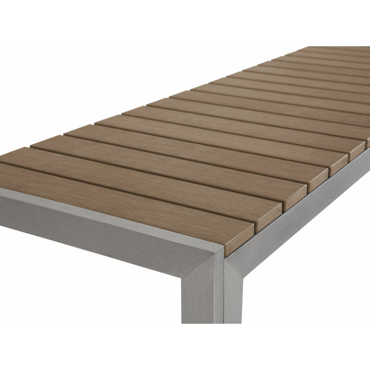 Nardo 6 Seater Metal Garden Dining Set Brown