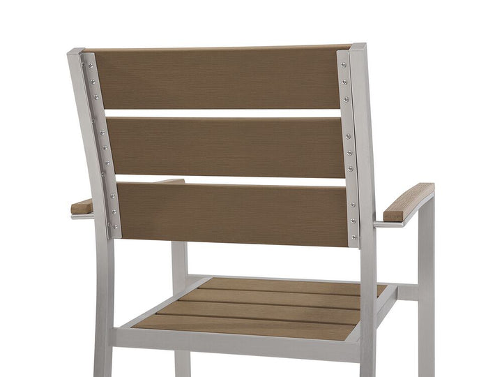 Vernio 6 Seater Aluminium Garden Dining Set Brown