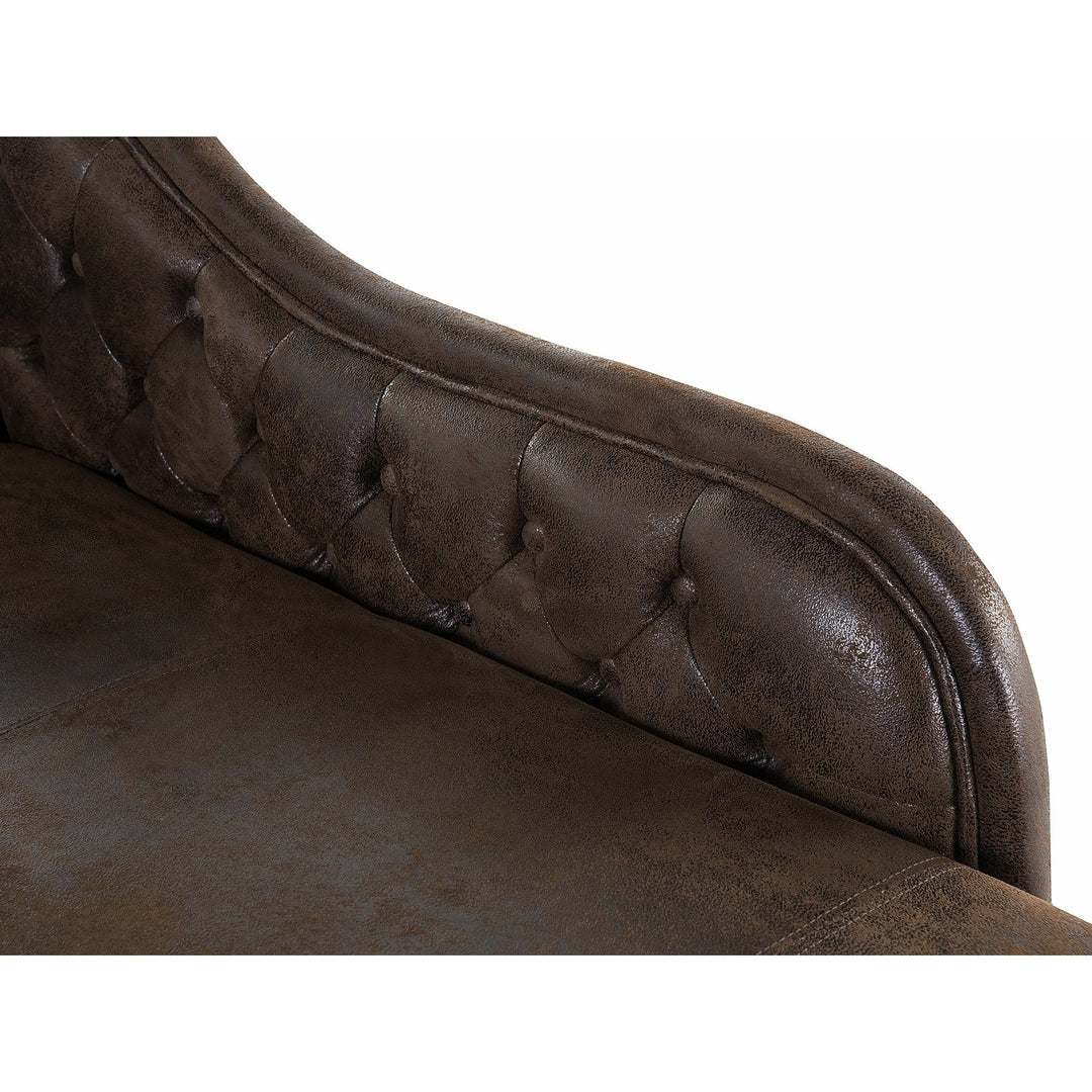 Gunnar Left Hand Chaise Lounge Faux Suede
