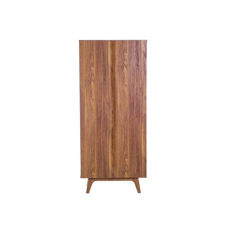 Jabari Bookcase Dark Wood with White