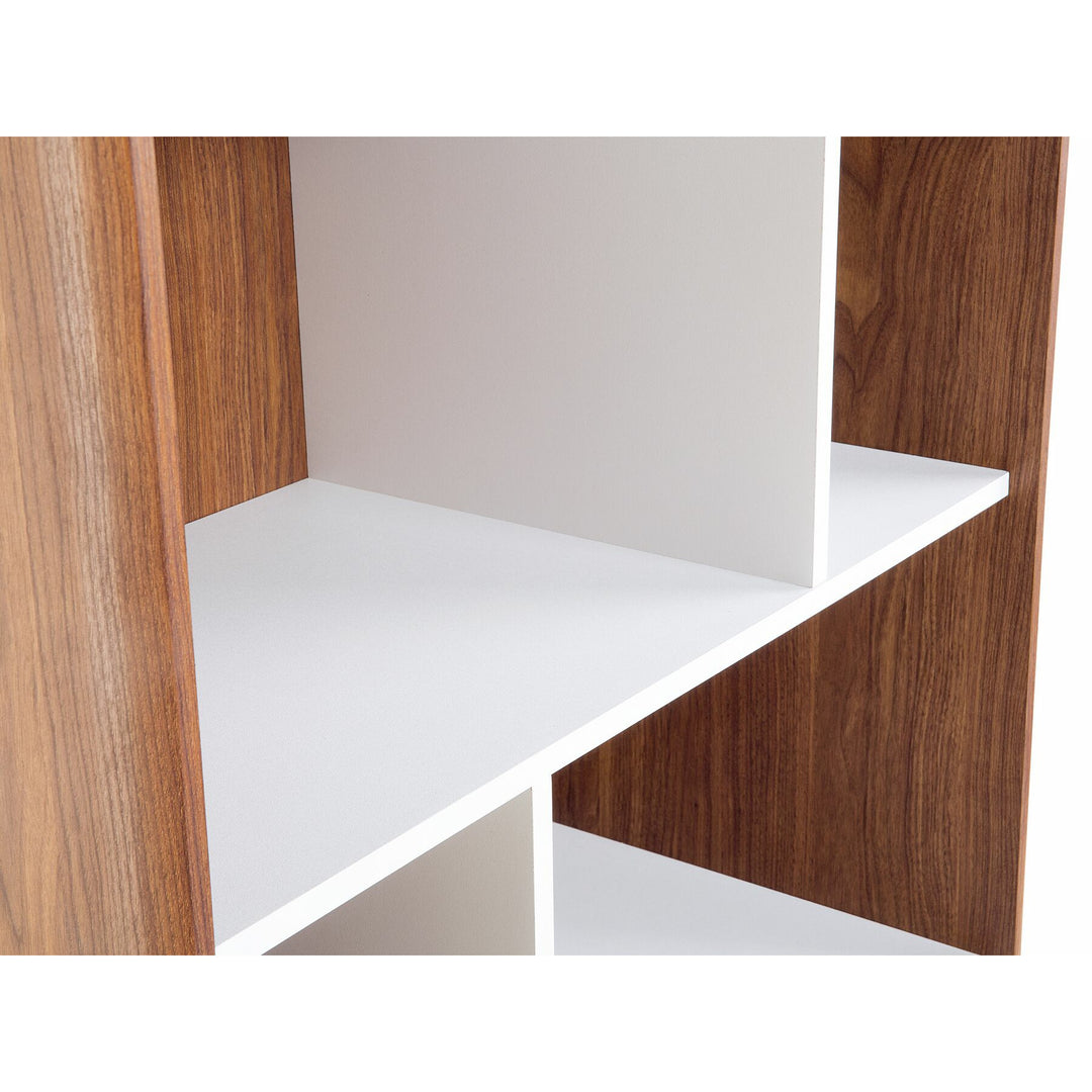 Jabari Bookcase Dark Wood with White