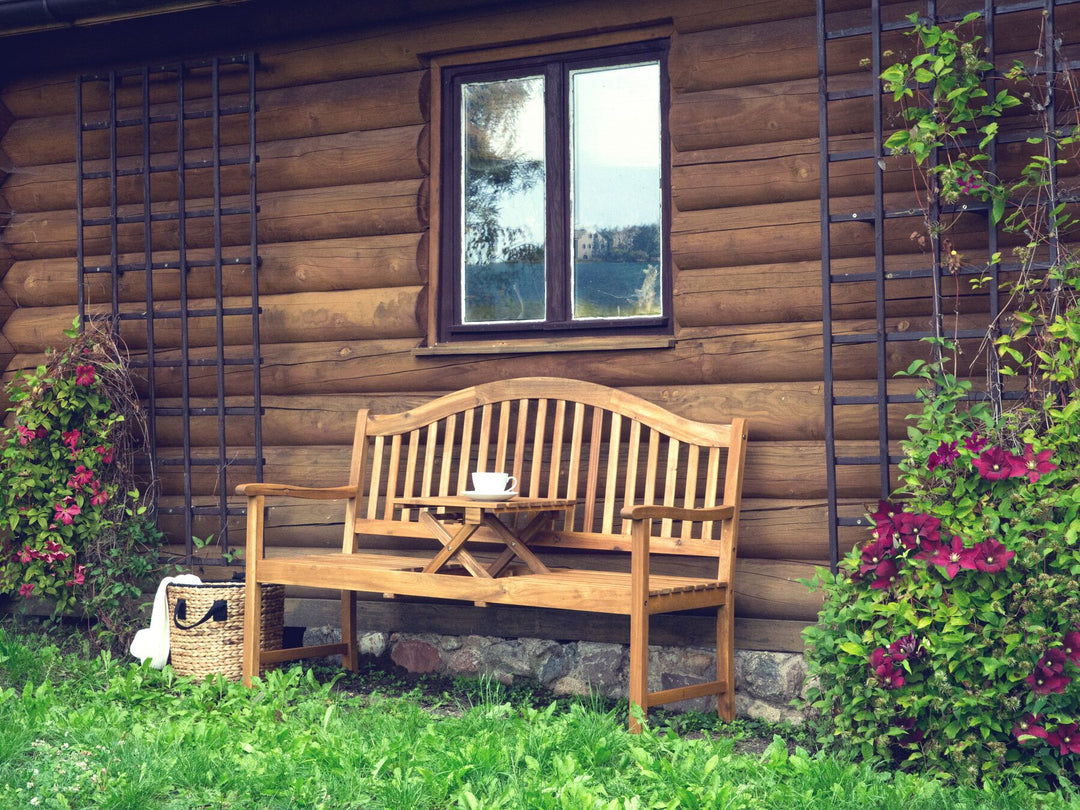 Royce Wooden Garden Bench Light Wood