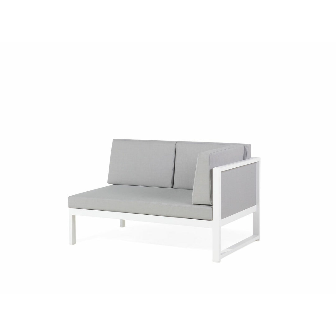 Castella Left Hand 6 Seater Aluminium Garden Corner Sofa Set Grey