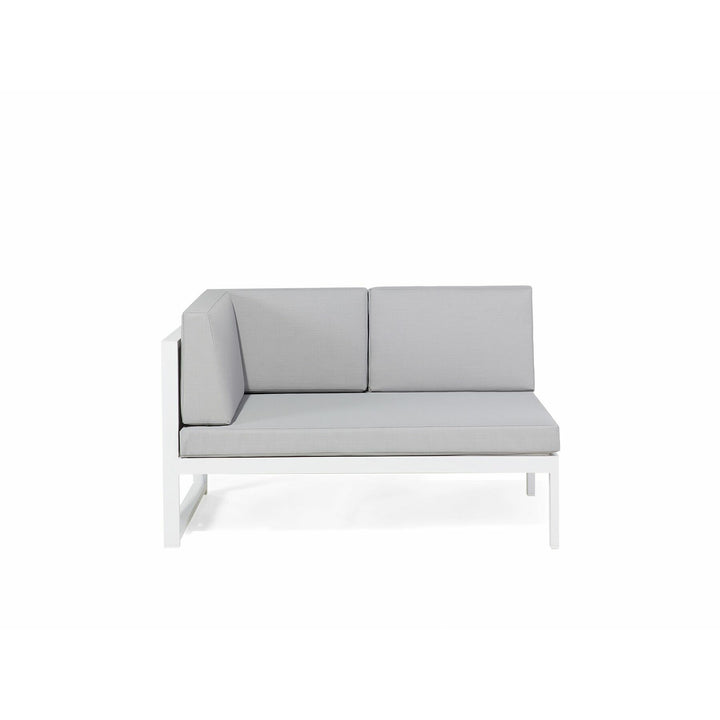 Castella Left Hand 6 Seater Aluminium Garden Corner Sofa Set Grey