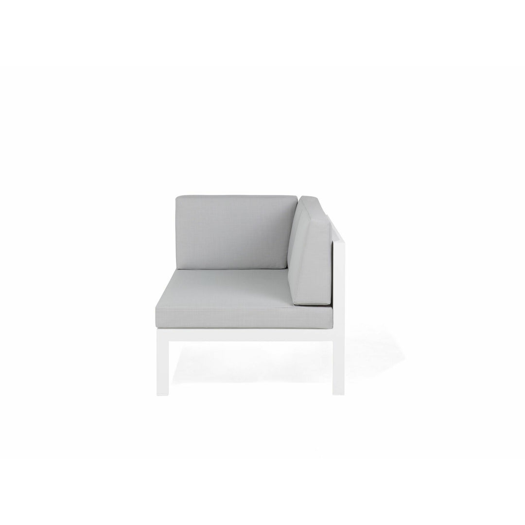 Castella Left Hand 6 Seater Aluminium Garden Corner Sofa Set Grey