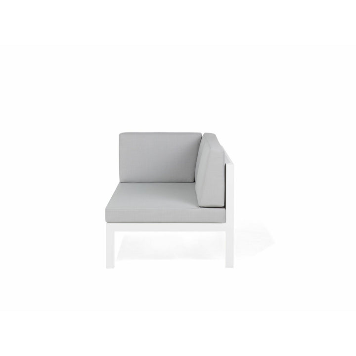 Castella Left Hand 6 Seater Aluminium Garden Corner Sofa Set Grey