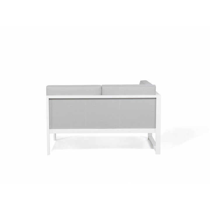 Castella Left Hand 6 Seater Aluminium Garden Corner Sofa Set Grey