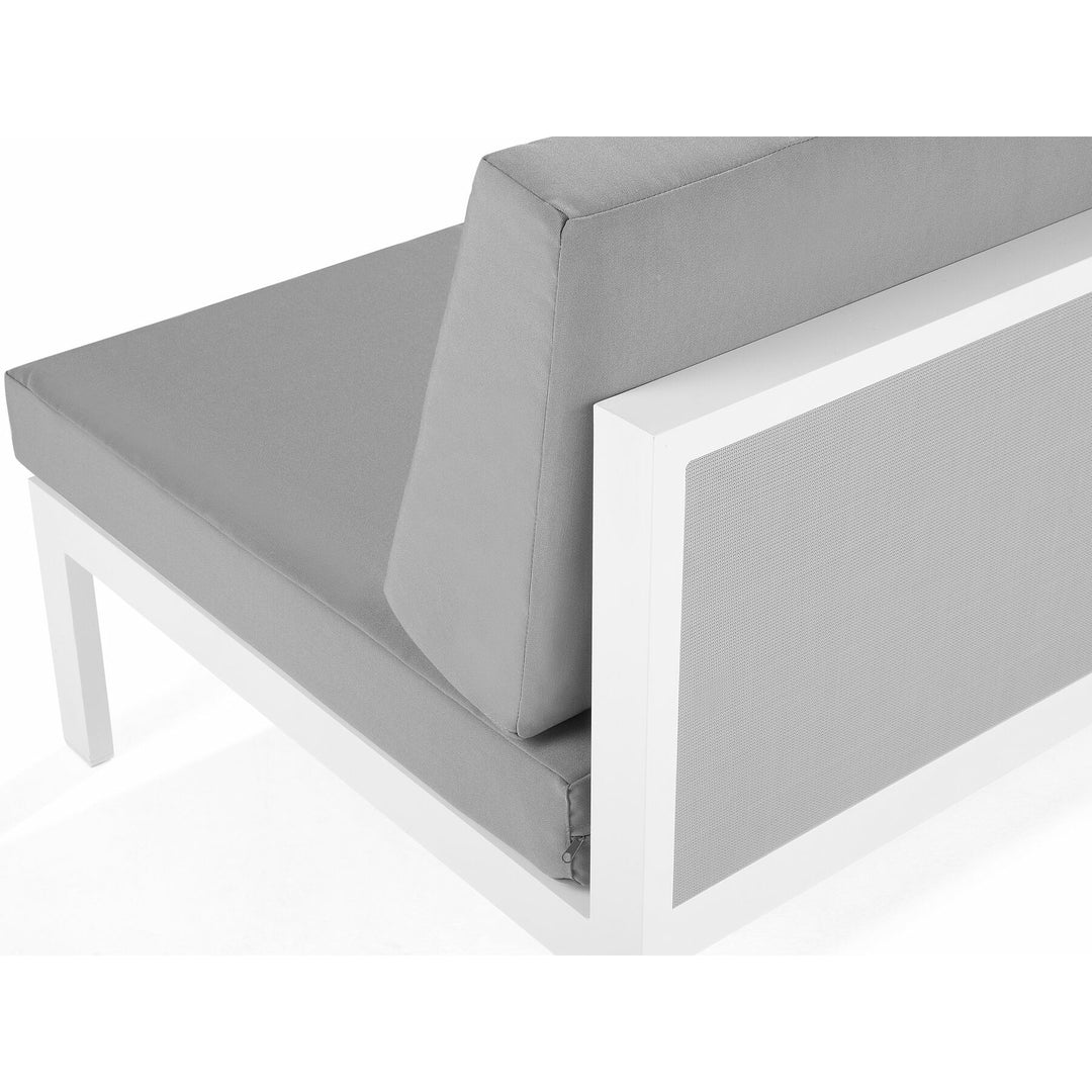 Castella Left Hand 6 Seater Aluminium Garden Corner Sofa Set Grey