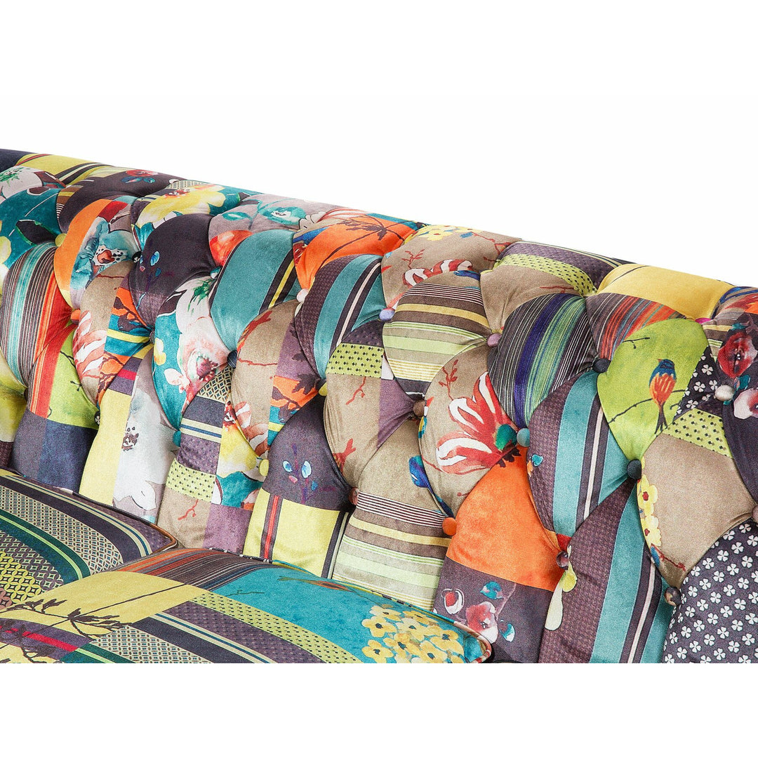 Clayton 3 Seater Fabric Sofa Patchwork