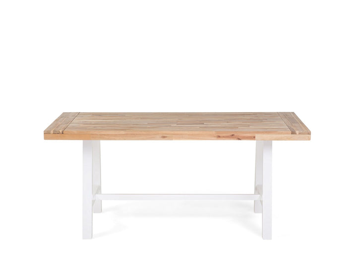 Scania 6 Seater Acacia Wood Garden Dining Set White and Brown