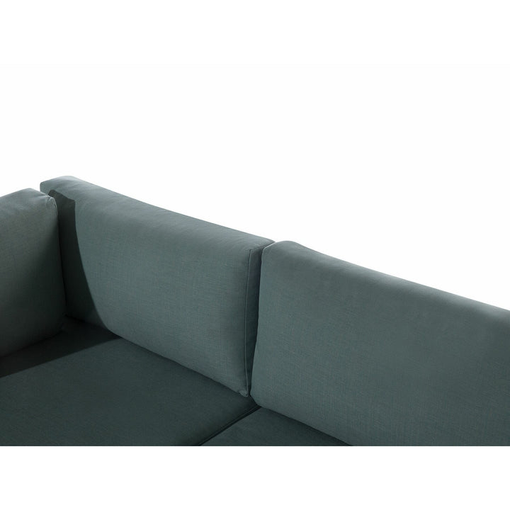 Messina Left Hand 5 Seater Aluminium Garden Corner Sofa Set Green